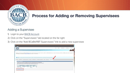 Instructions for Adding/Removing Supervisees'