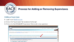 Process for Adding or Removing Supervisees card thumbnail