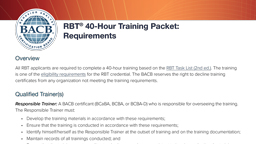 RBT 40-Hour Training Packet'