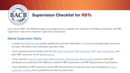 Supervision Checklist for RBTs card thumbnail