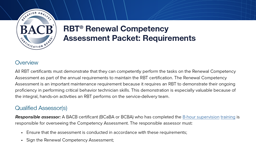 RBT Renewal Competency Assessment Packet card thumbnail