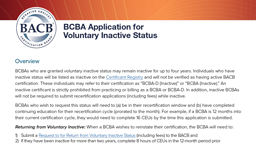 BCBA Application for Voluntary Inactive Status card thumbnail