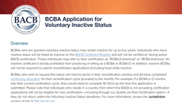 BCBA Application for Voluntary Inactive Status card thumbnail