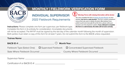 Monthly Fieldwork Verification Form – Individual card thumbnail