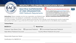 Monthly Fieldwork Verification Form – Organization card thumbnail
