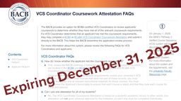 VCS Coordinator Coursework Attestation FAQs card thumbnail