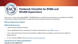 Fieldwork Checklist for Supervisors card thumbnail