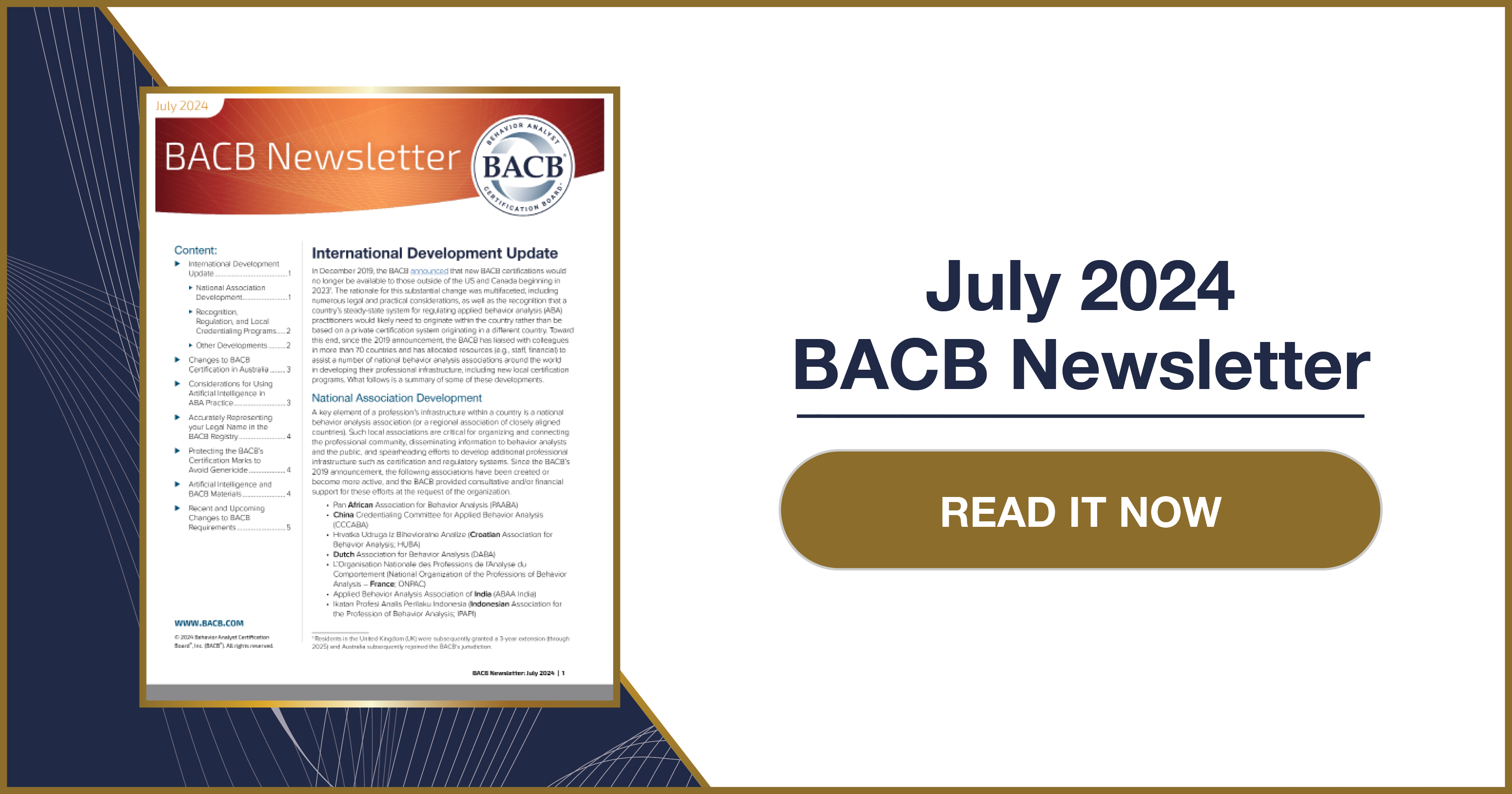 July 2024 Newsletter - Behavior Analyst Certification Board