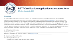 RBT Certification Application Attestation card thumbnail