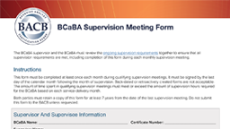 BCaBA Supervision Meeting Form card thumbnail