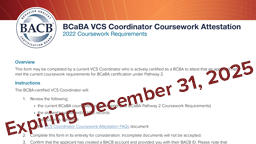 2022 BCaBA VCS Coordinator Coursework Attestation card thumbnail
