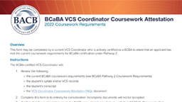 2022 BCaBA VCS Coordinator Coursework Attestation card thumbnail