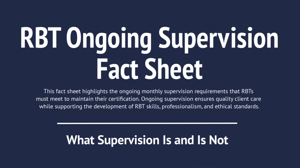 RBT Ongoing Supervision Fact Sheet card thumbnail