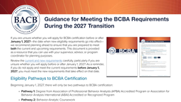 Guidance for Meeting the BCBA Requirements During the 2027 Transition card thumbnail