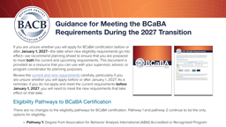 Guidance for Meeting the BCaBA Requirements During the 2027 Transition card thumbnail