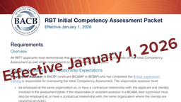 RBT Initial Competency Assessment Packet: Requirements card thumbnail