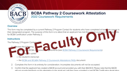 BCBA Pathway 2 Coursework Attestation card thumbnail