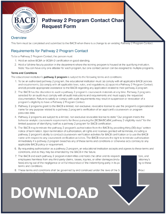 Pathway 2 Program Contact Change Request Form