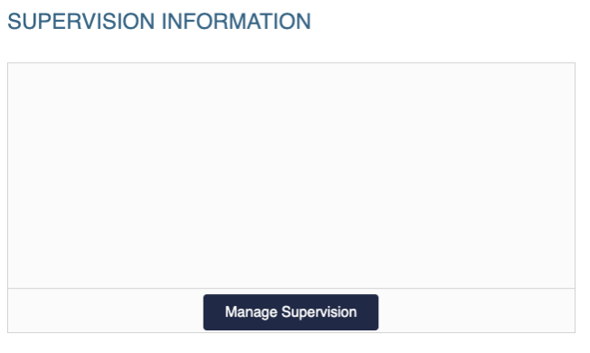 Supervision Information widget with Manage Supervision button displayed.