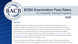 2025 BCBA University Pass Rates card thumbnail