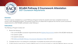 2027 BCaBA Pathway 2 Coursework Attestation card thumbnail